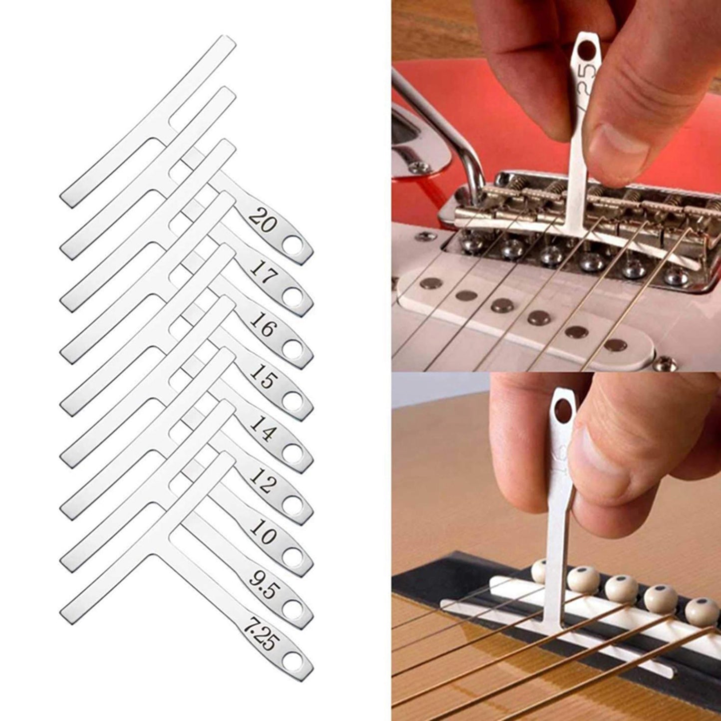 1Set Lightweight Guitar Luthier Measurement Tools for Guitar Bass