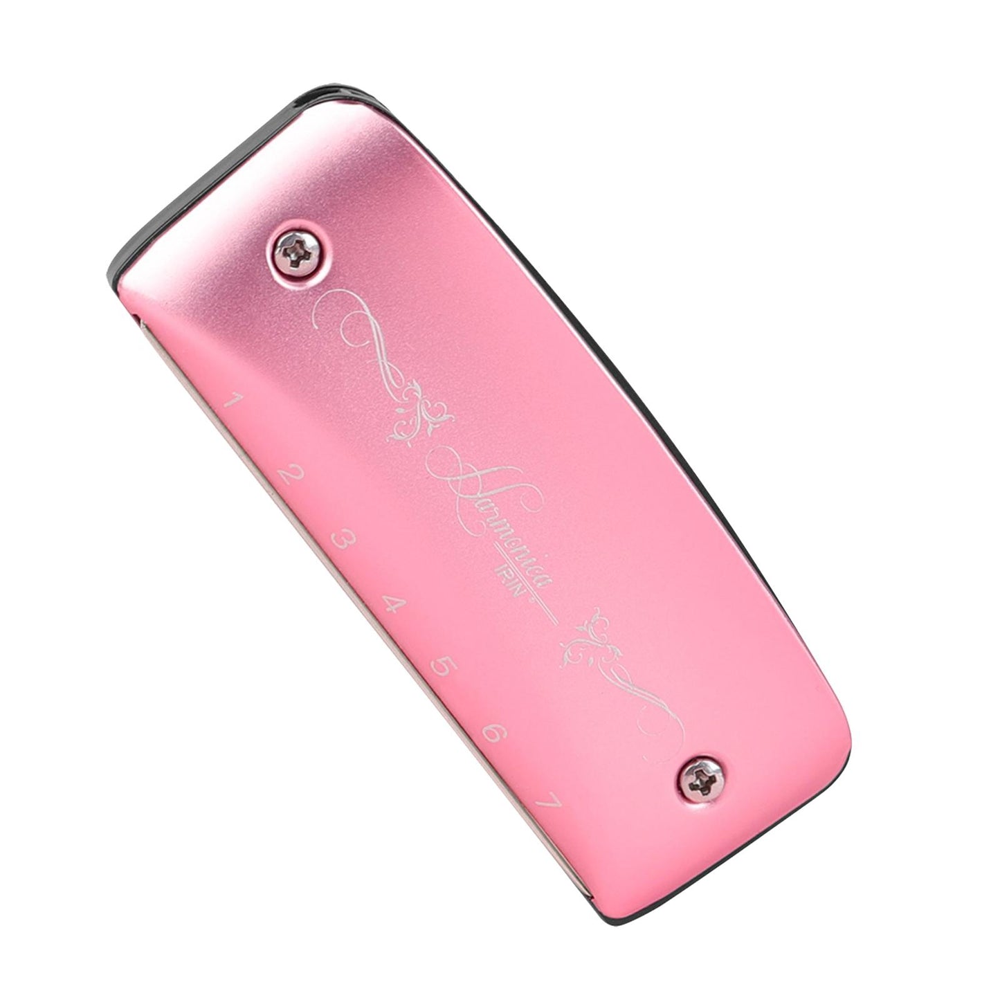 14 Tone Harmonica and Neck Strap Gift for Beginners Students Musical Lovers pink