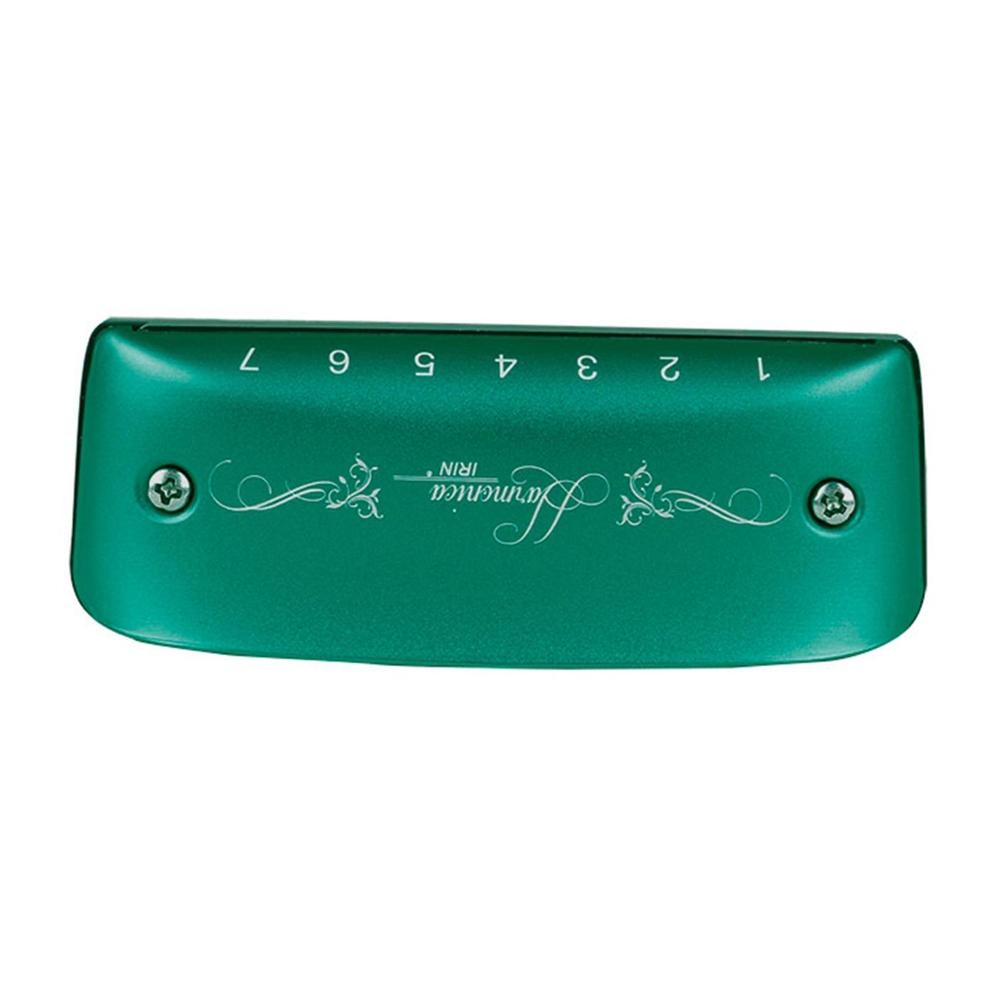 14 Tone Harmonica and Neck Strap Gift for Beginners Students Musical Lovers green