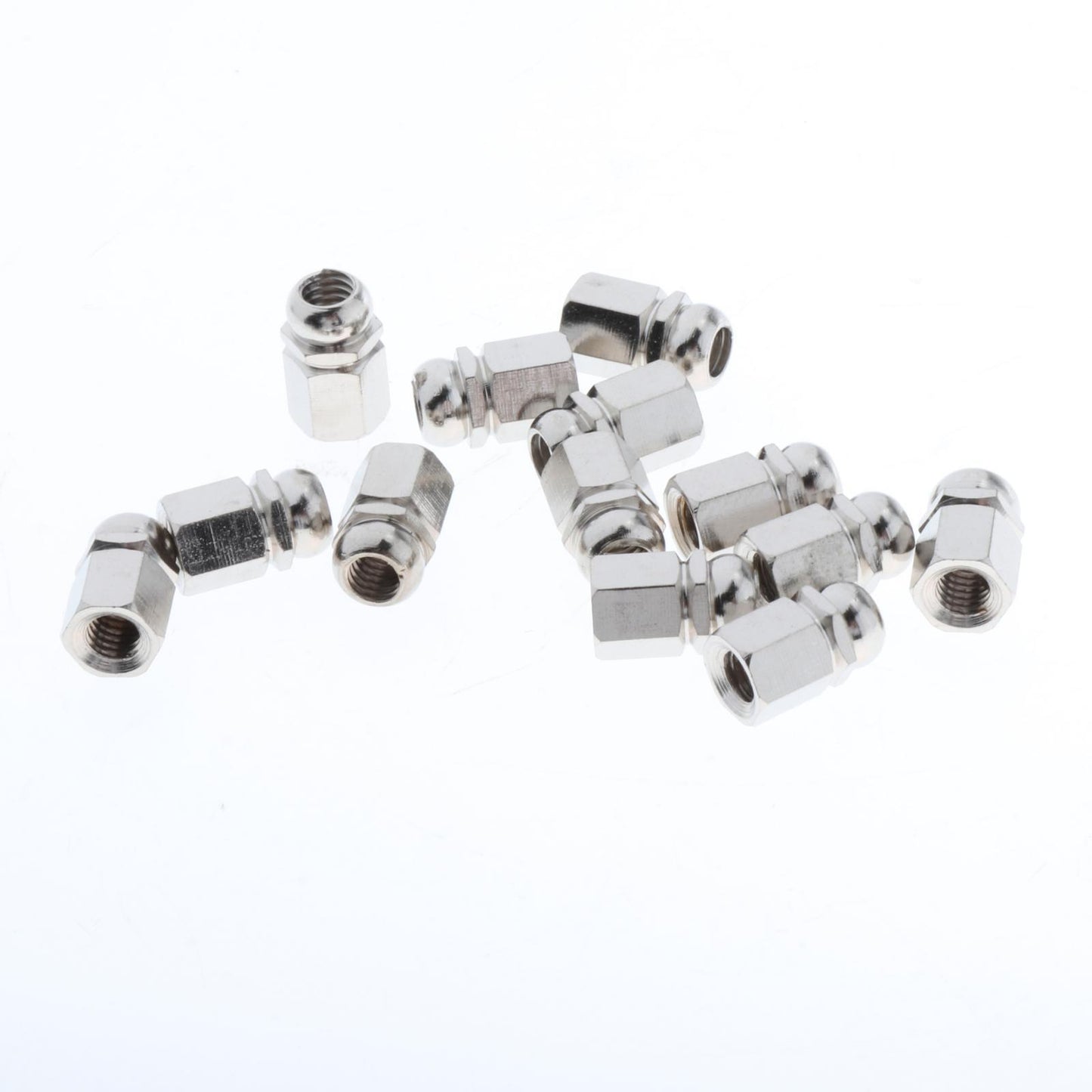 24 Pack Chrome Plated Traditional Banjo Flat Hooks with Nuts Banjo Part