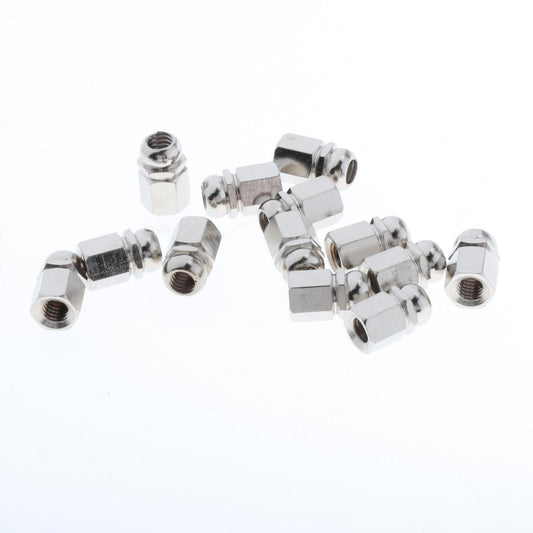 24 Pack Chrome Plated Traditional Banjo Flat Hooks with Nuts Banjo Part