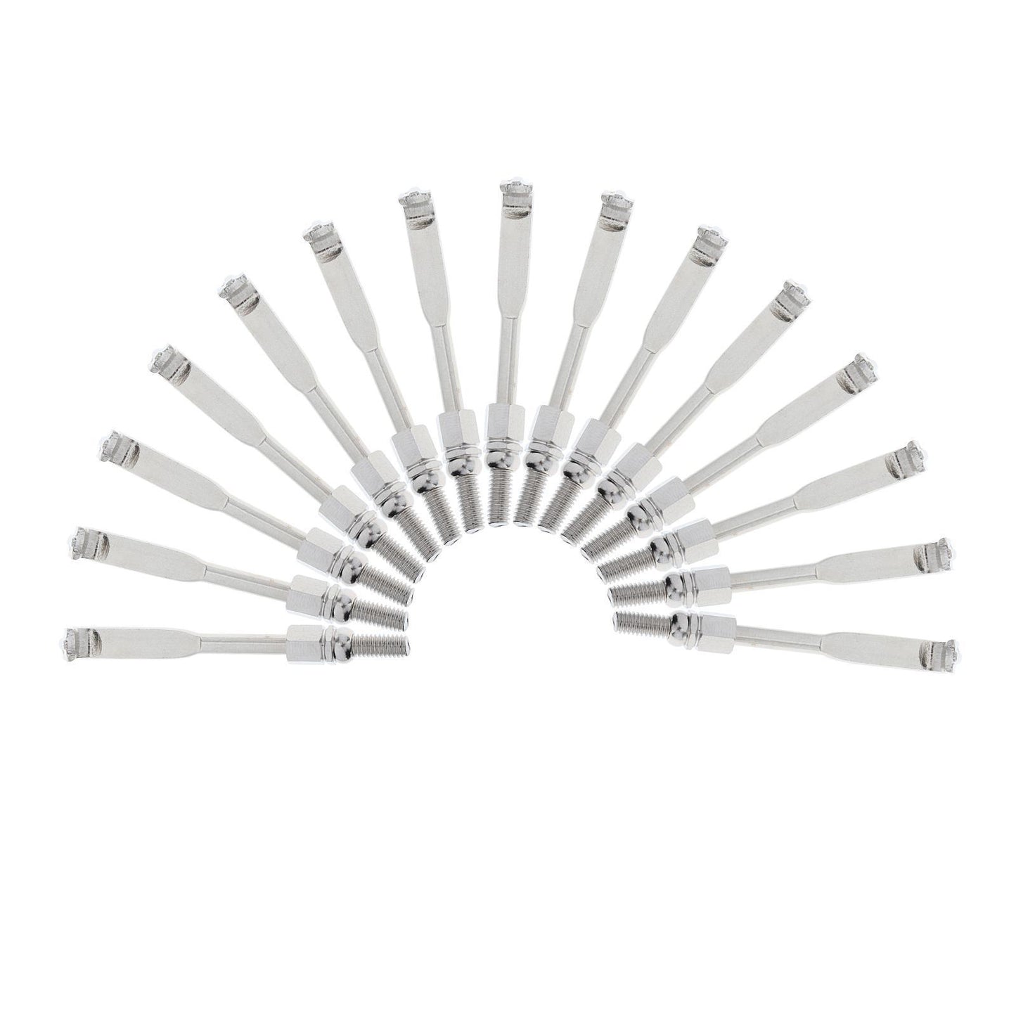 24 Pack Chrome Plated Traditional Banjo Flat Hooks with Nuts Banjo Part