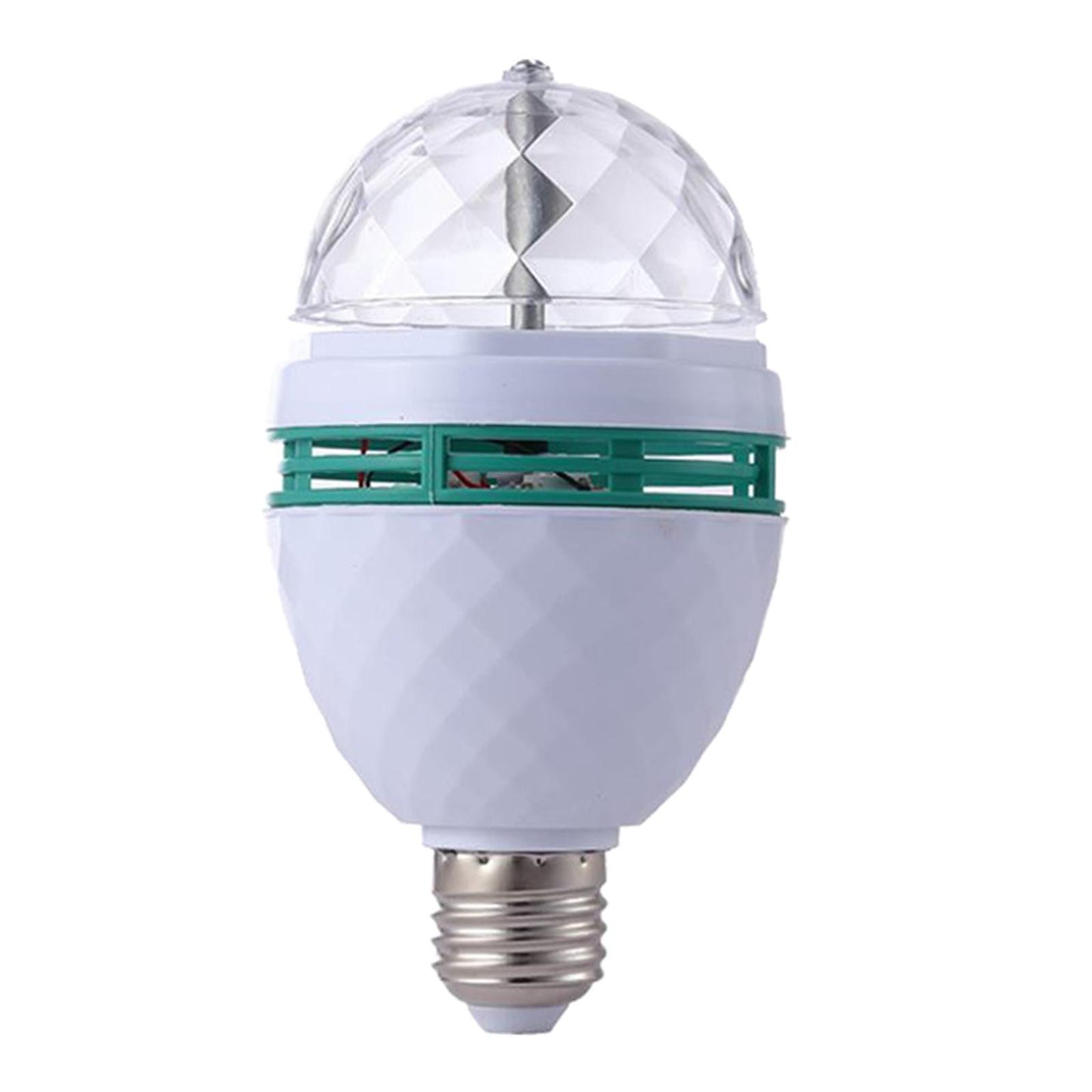 Colour Changing Party Light Bulb Auto Rotating Crystal Ball Stage Light 6W