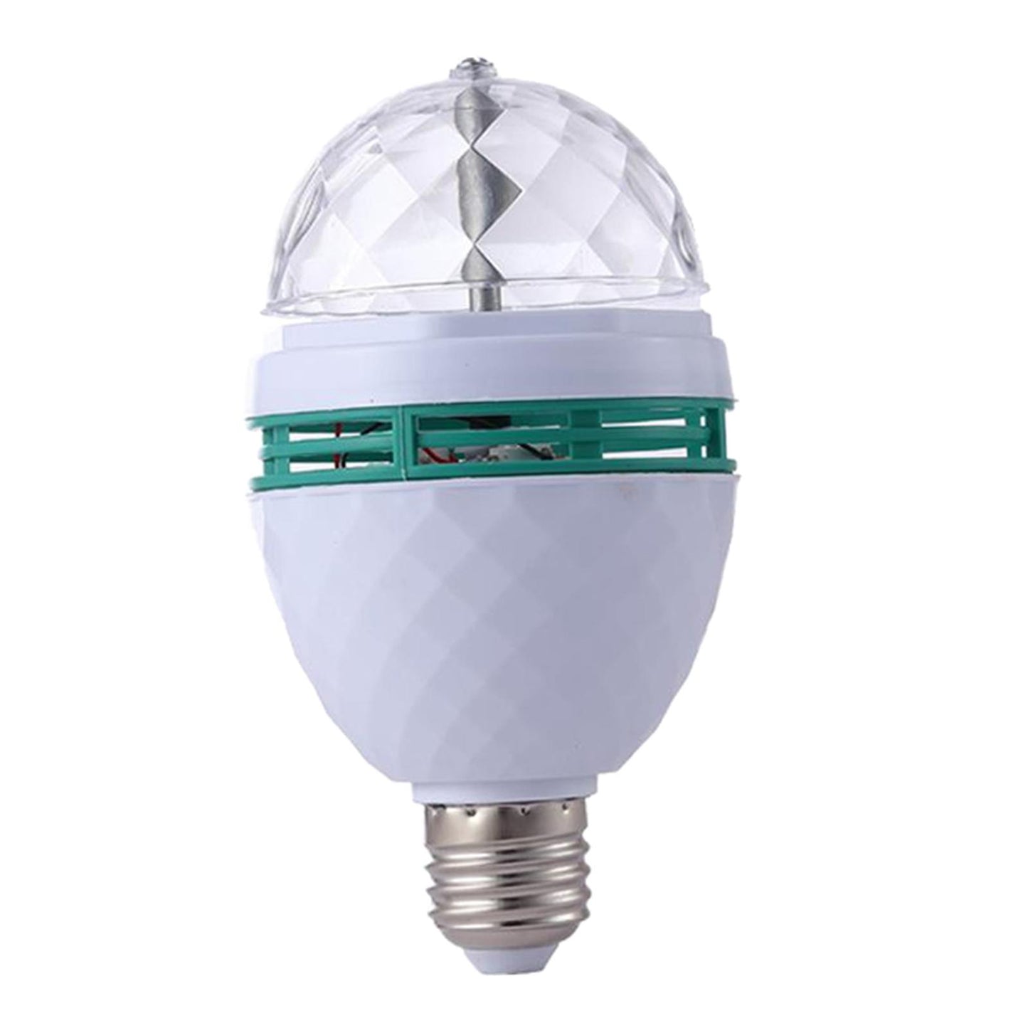 Colour Changing Party Light Bulb Auto Rotating Crystal Ball Stage Light 6W
