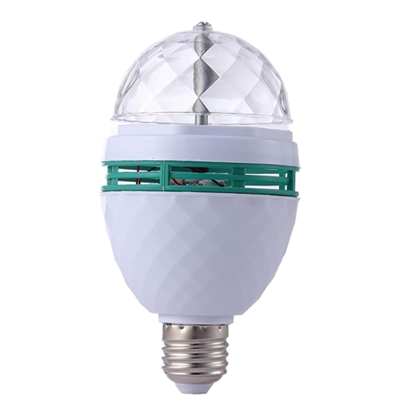 Colour Changing Party Light Bulb Auto Rotating Crystal Ball Stage Light 6W