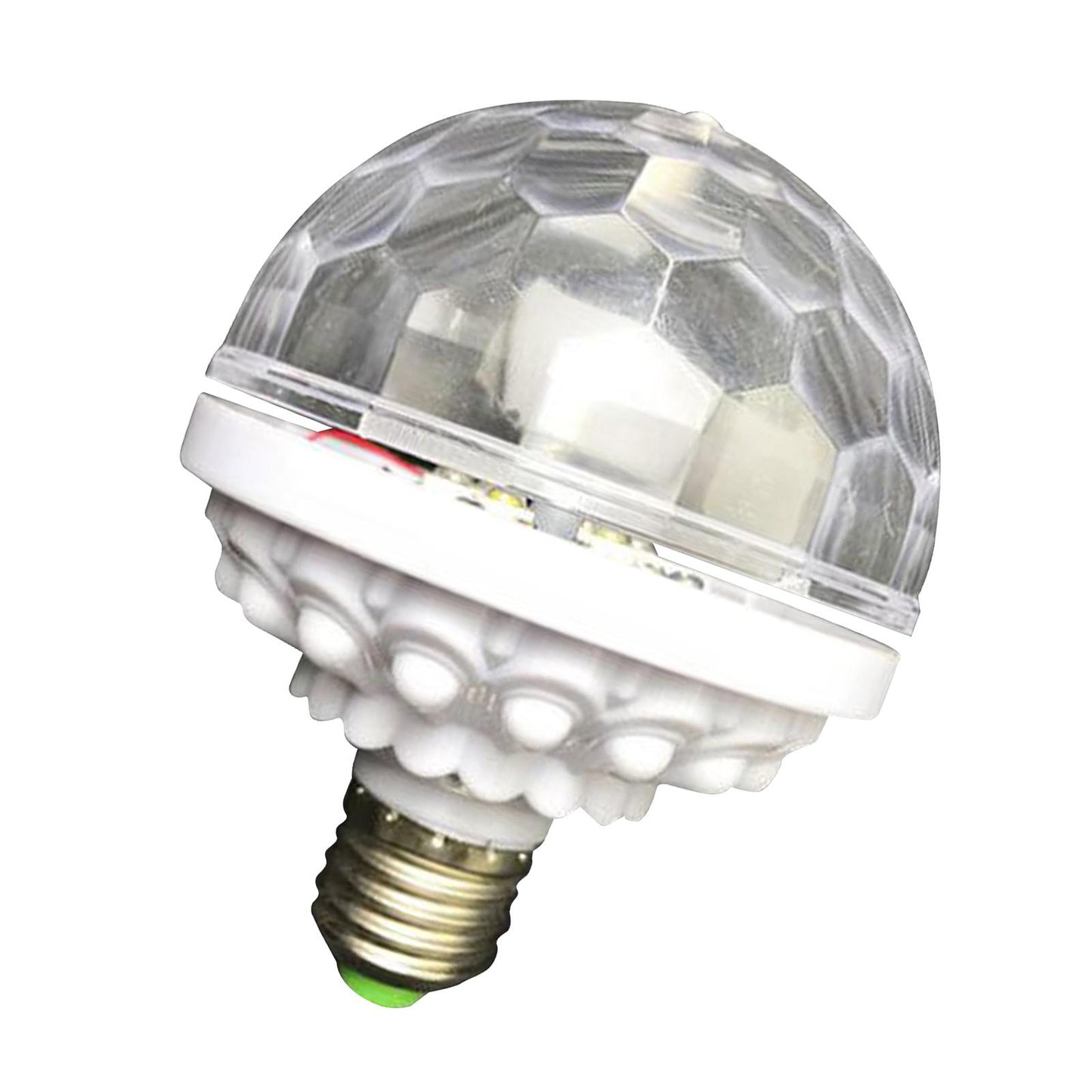 6W E27 Rotating Auto Crystal Ball Bulb Party Light Lamp Home Decoration