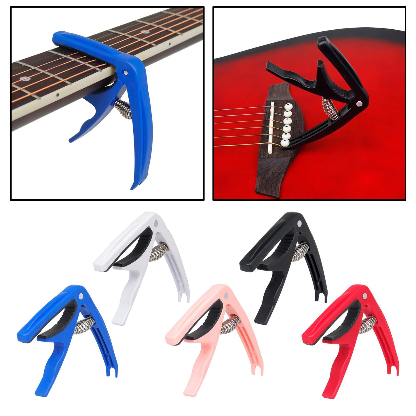 Quick Change Capo for Acoustic / Electric Guitar Ukulele Universal White