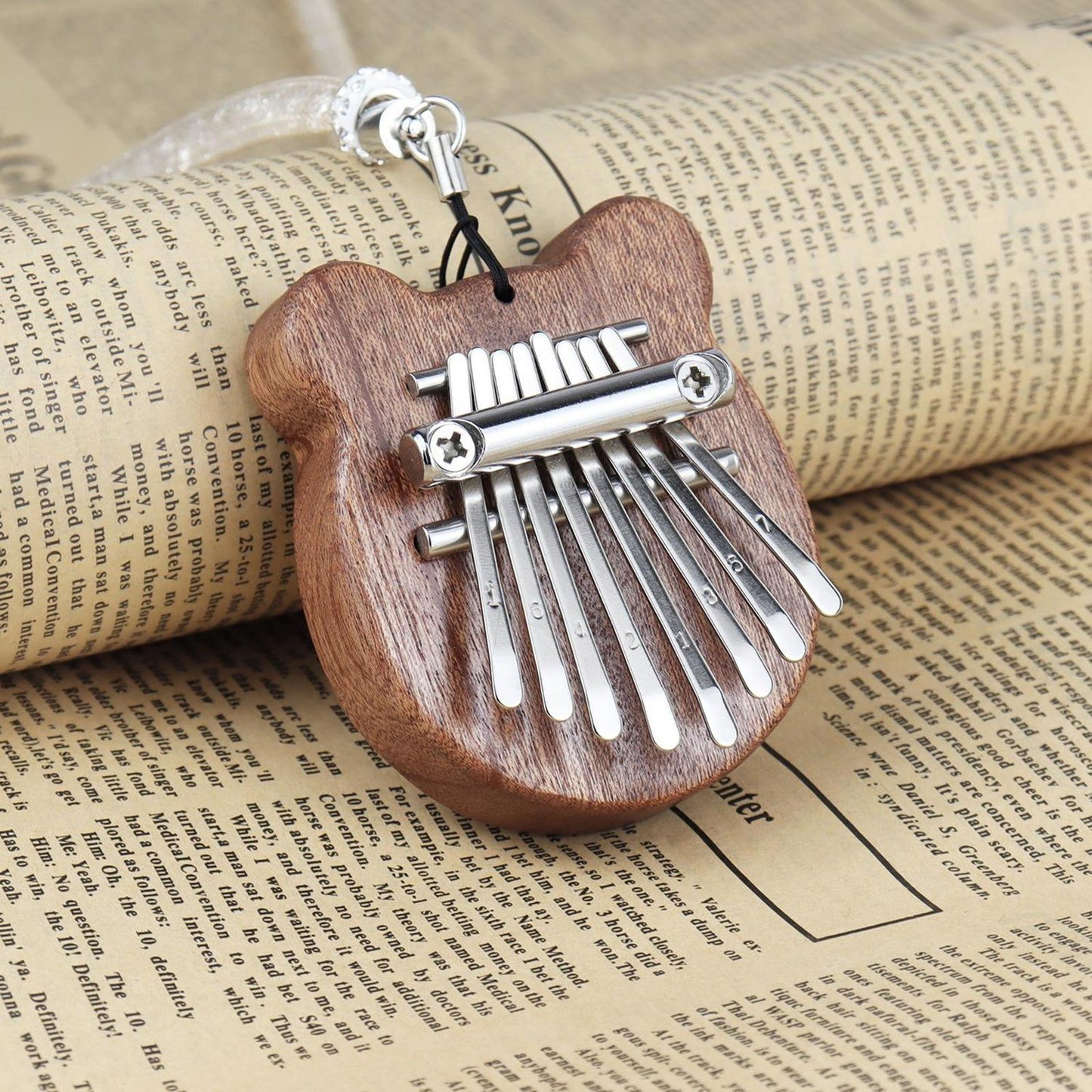 8 Keys Kalimba Mini Thumb Piano Finger Mahogany Percussion Pocket Musical