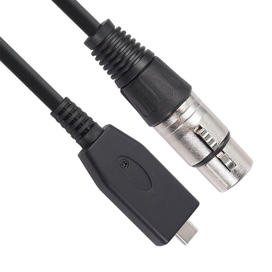 Audio Adapter 3 Pin XLR Female to 2.0 Type C USB Connector Microphone Mic 3m