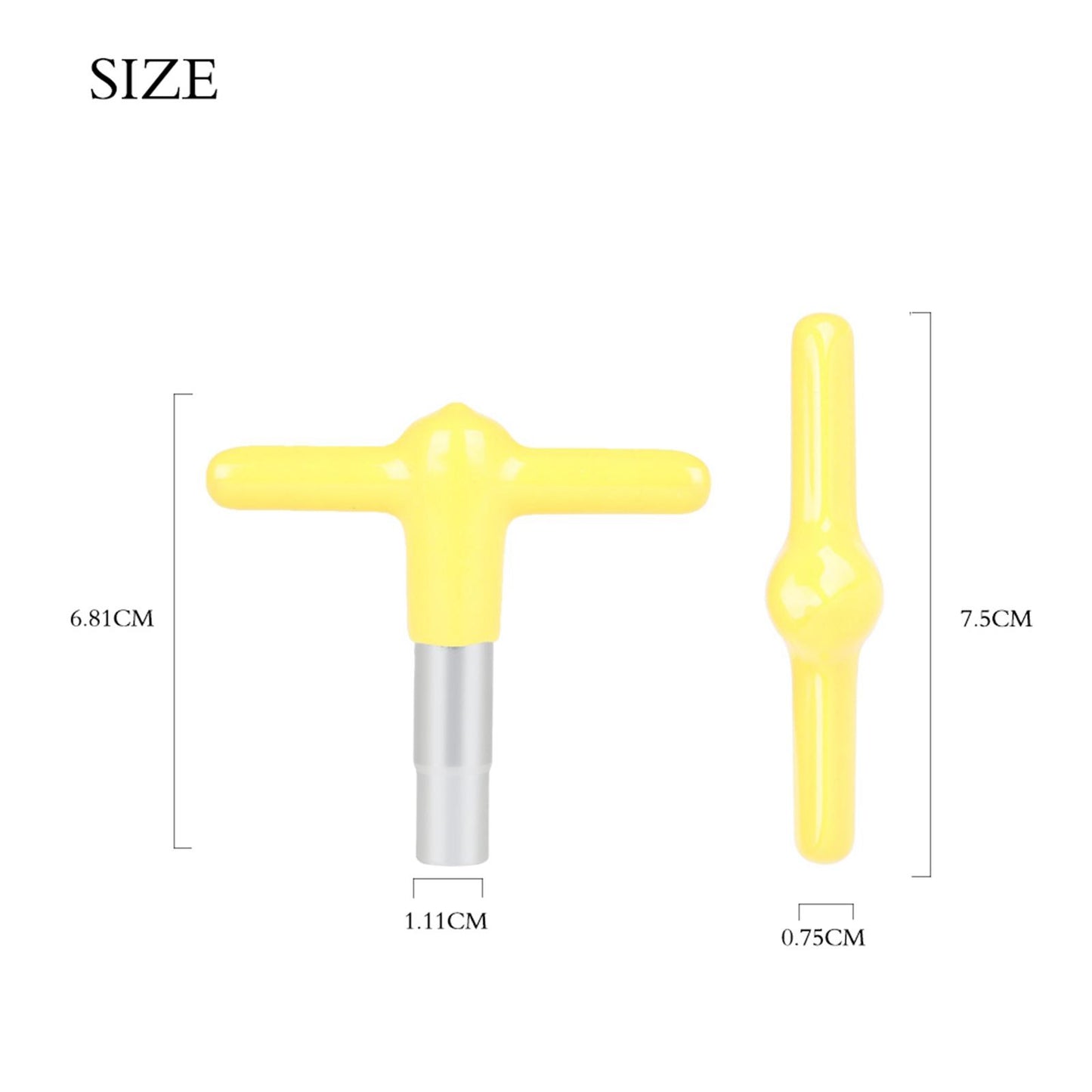 Steel Drum Tuning Key T-type Tuner Square Socket Hardware Tool Accessory yellow