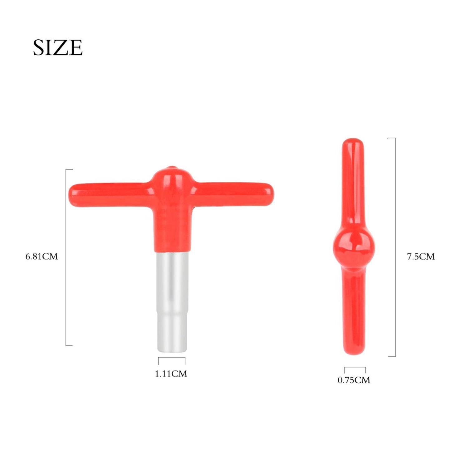 Steel Drum Tuning Key T-type Tuner Square Socket Hardware Tool Accessory red