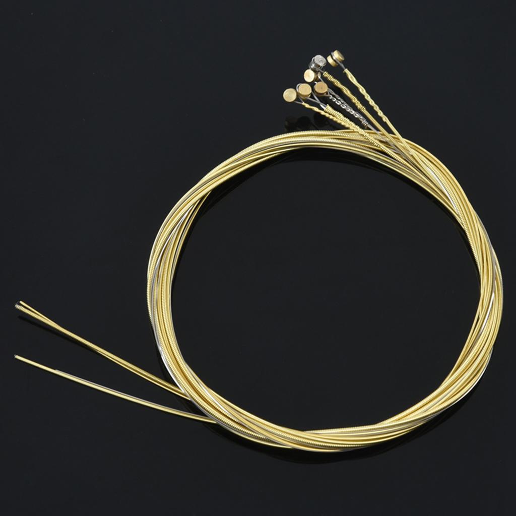 Pack of 6 Guitar Steel Strings Replacement Light Tension Corrosion Resistant yellow bronze