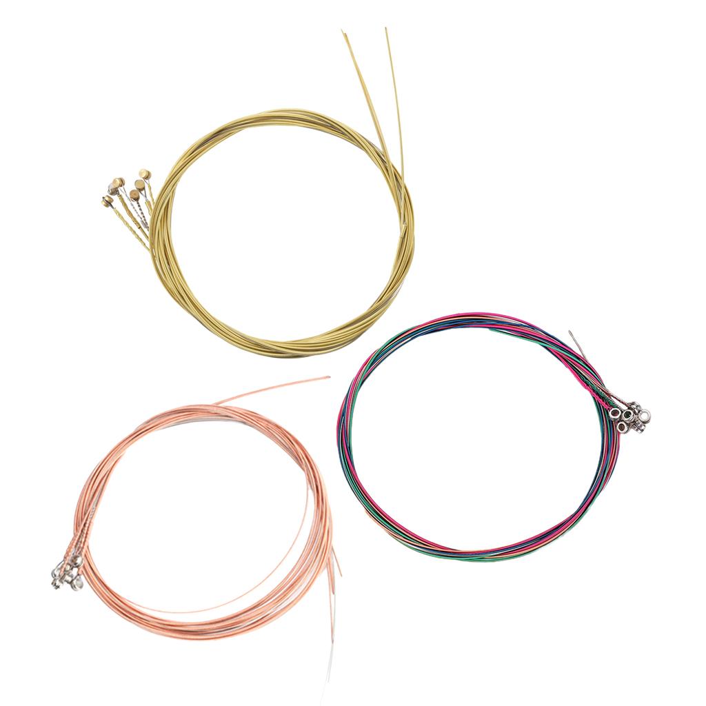 Pack of 6 Guitar Steel Strings Replacement Light Tension Corrosion Resistant yellow bronze