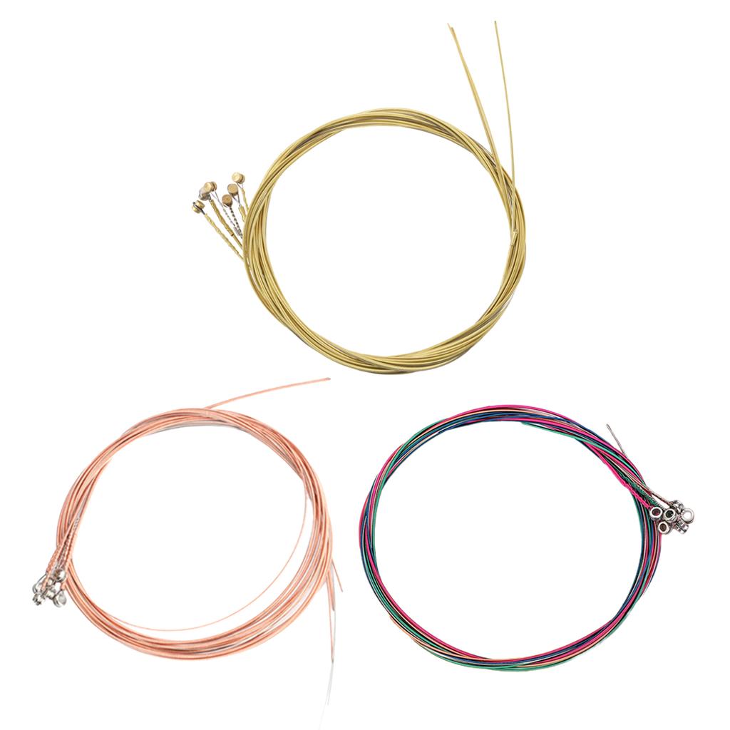 Pack of 6 Guitar Steel Strings Replacement Light Tension Corrosion Resistant yellow bronze