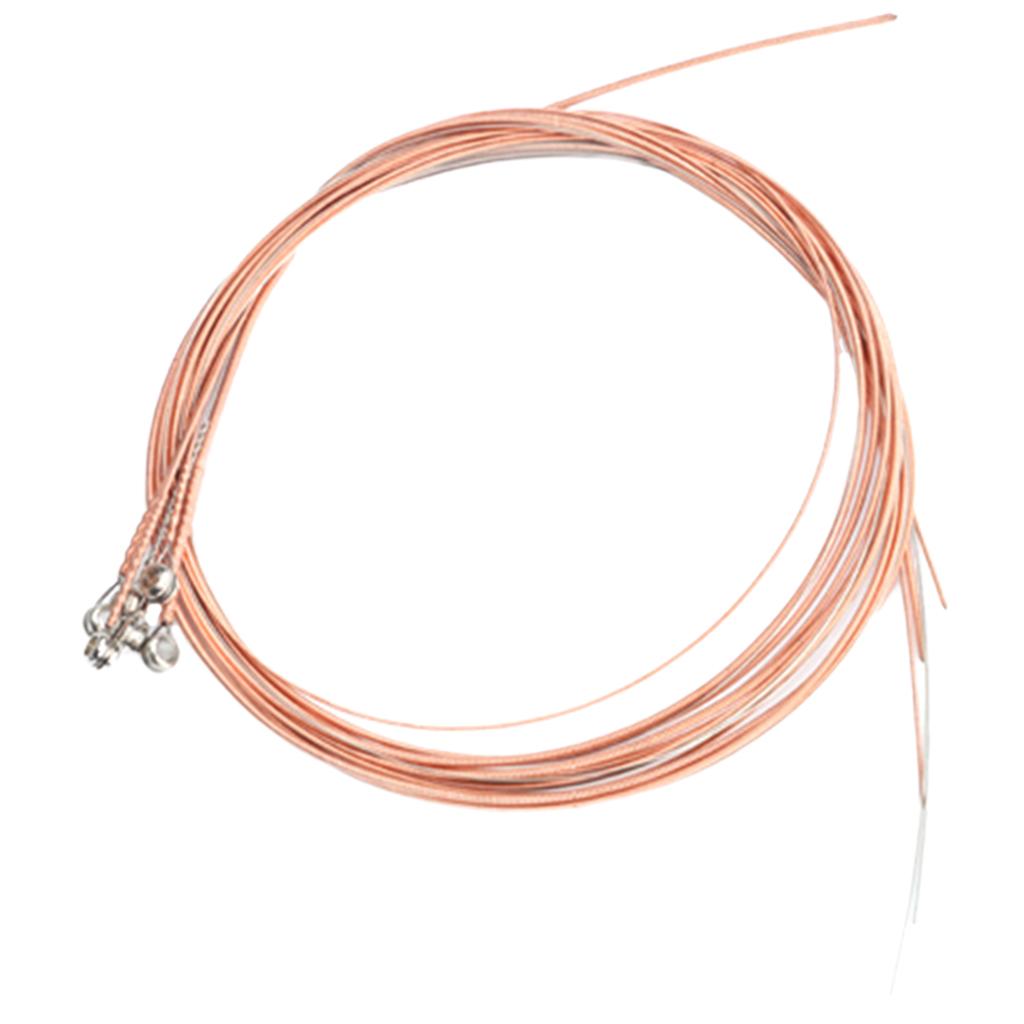 Pack of 6 Guitar Steel Strings Replacement Light Tension Corrosion Resistant red bronze
