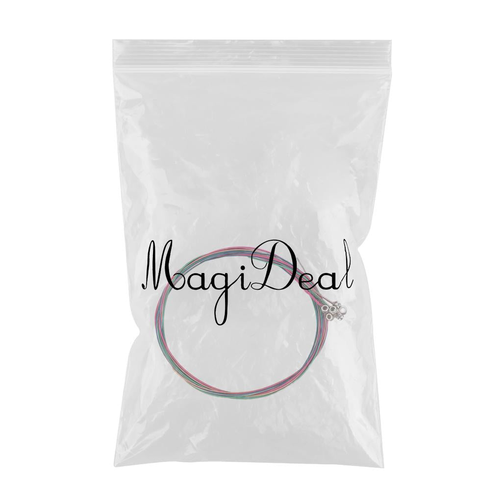 Pack of 6 Guitar Steel Strings Replacement Light Tension Corrosion Resistant colorful