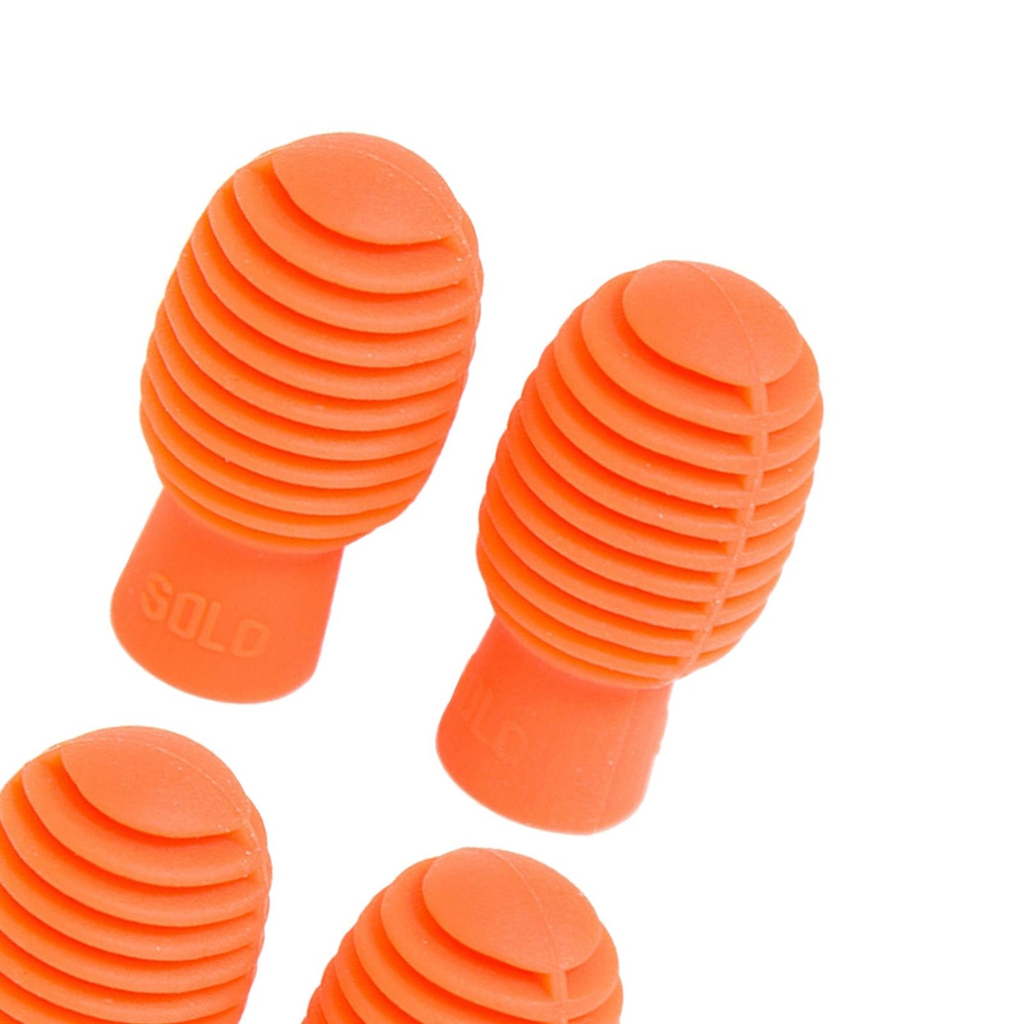 4pcs Silicone Drum Stick Head Sleeve Drumstick Rubber Case Cover Orange