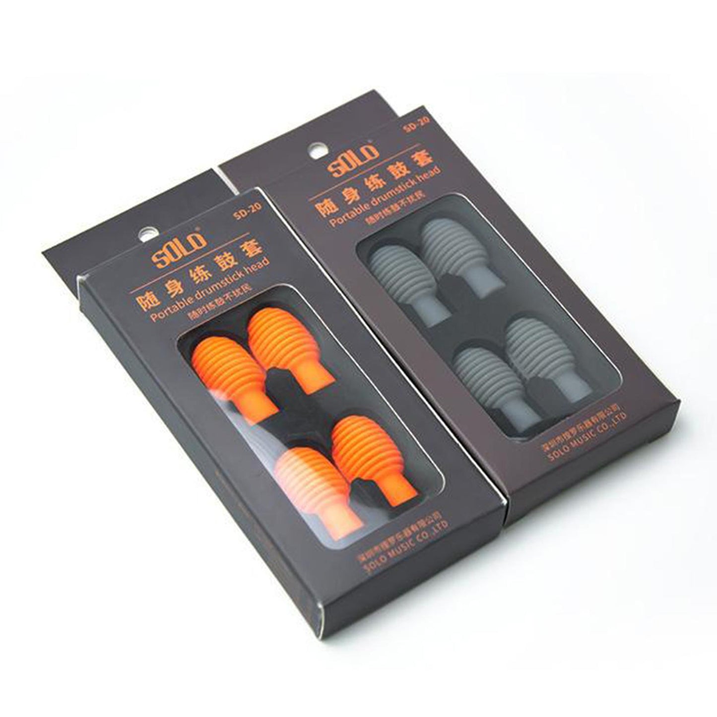 4pcs Silicone Drum Stick Head Sleeve Drumstick Rubber Case Cover Orange