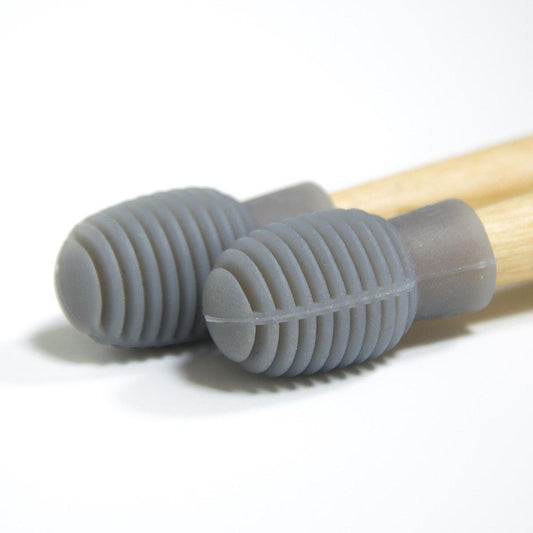 4pcs Silicone Drum Stick Head Sleeve Drumstick Rubber Case Cover Gray