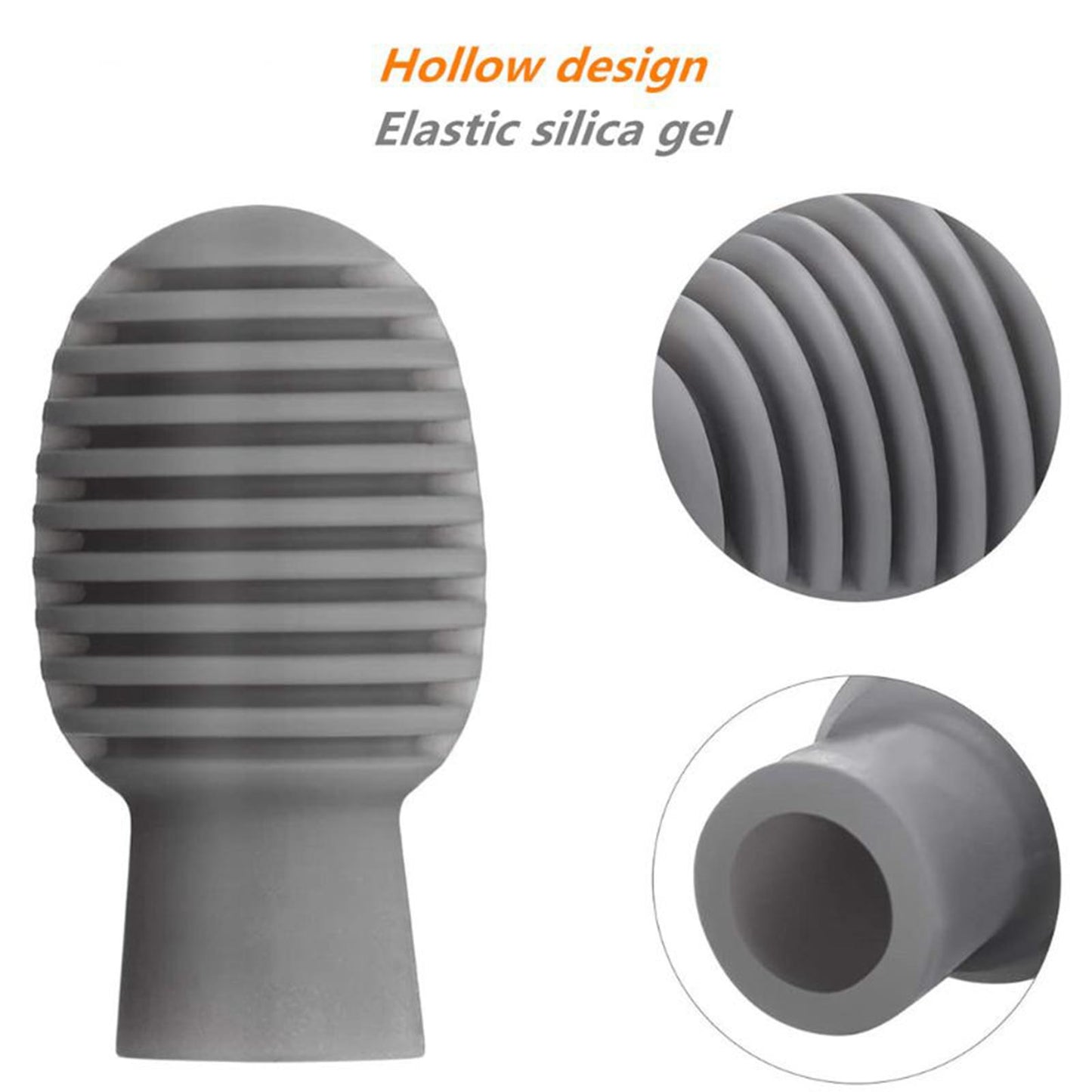 4pcs Silicone Drum Stick Head Sleeve Drumstick Rubber Case Cover Gray