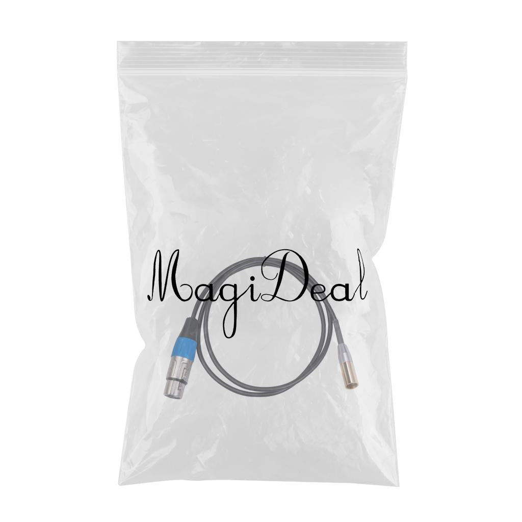 Mini XLR Male to 3-pin XLR Female Audio Cable for Microphones & Mixers 1m