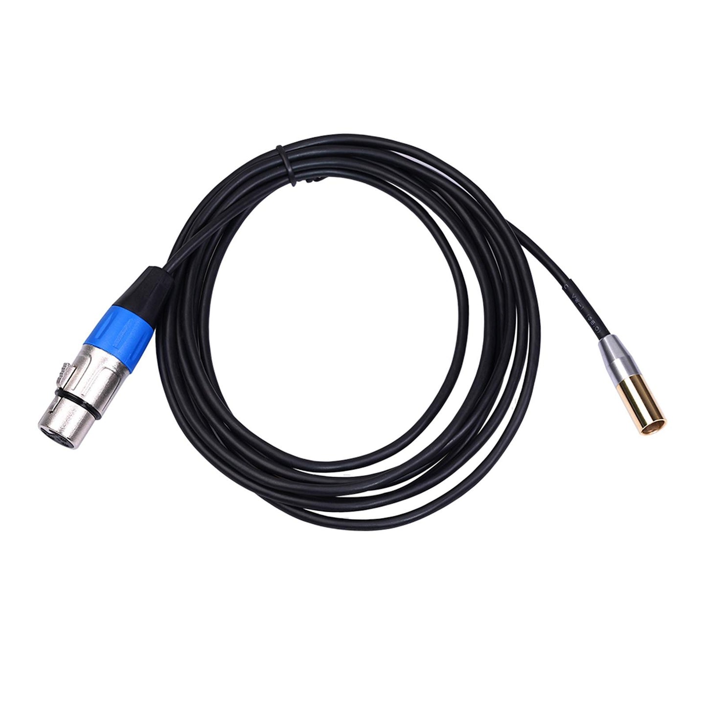Mini XLR Male to 3-pin XLR Female Audio Cable for Microphones & Mixers 3m