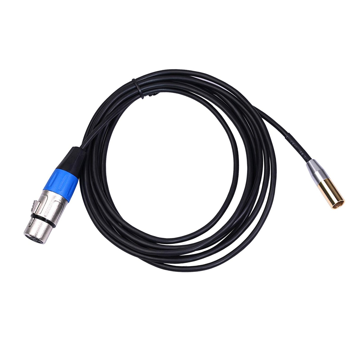Mini XLR Male to 3-pin XLR Female Audio Cable for Microphones & Mixers 3m