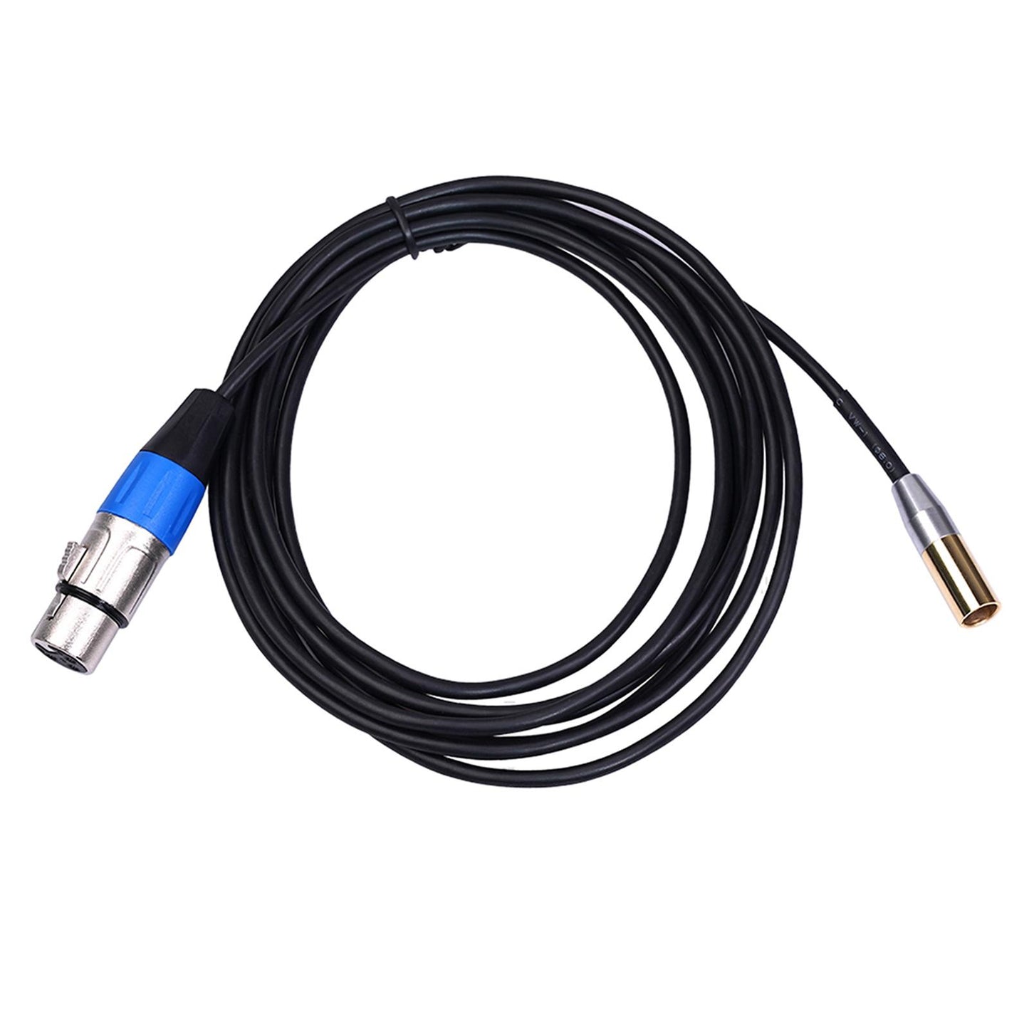 Mini XLR Male to 3-pin XLR Female Audio Cable for Microphones & Mixers 3m