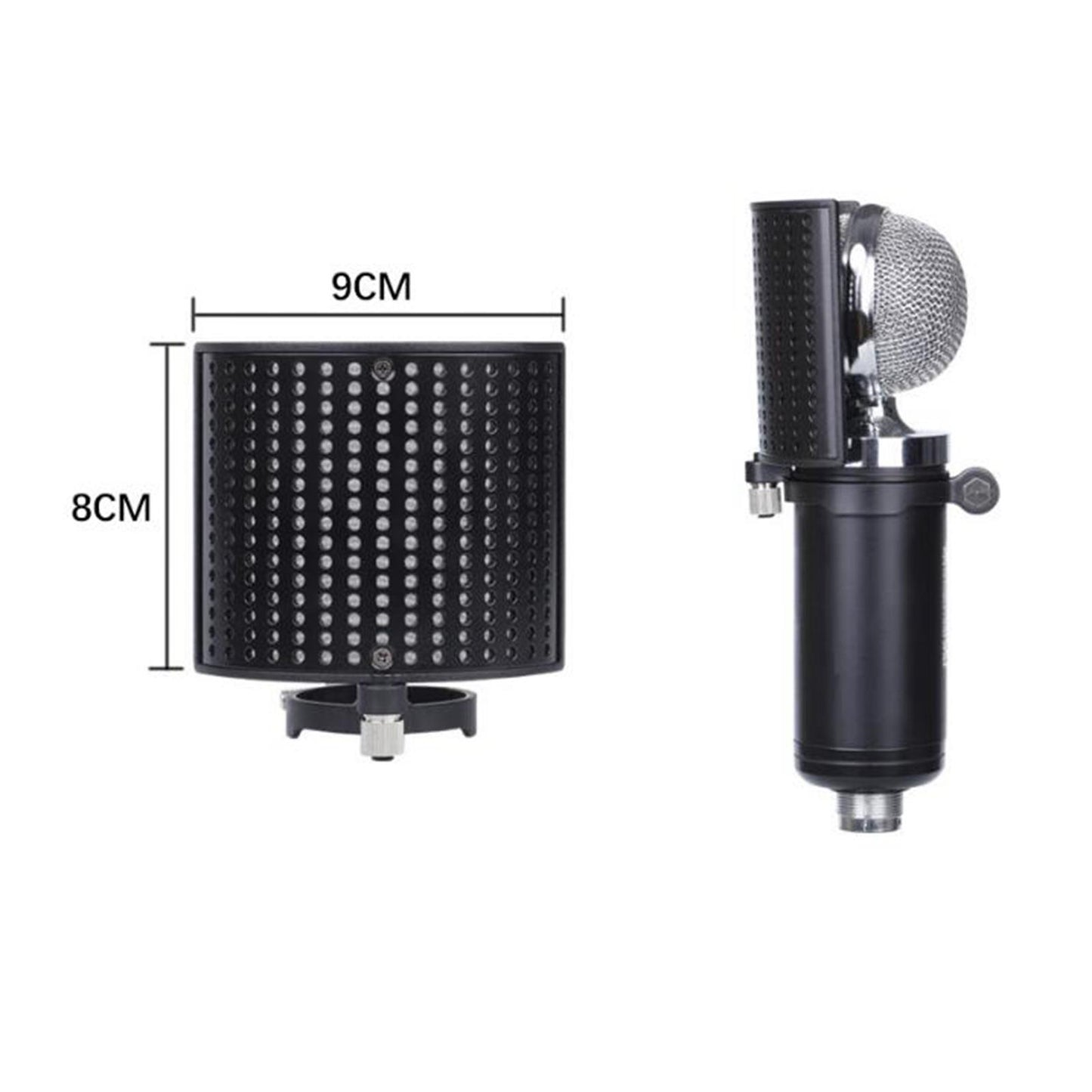 Microphone Isolation Shield Absorber Filter Vocal Isolation Aluminum Panel