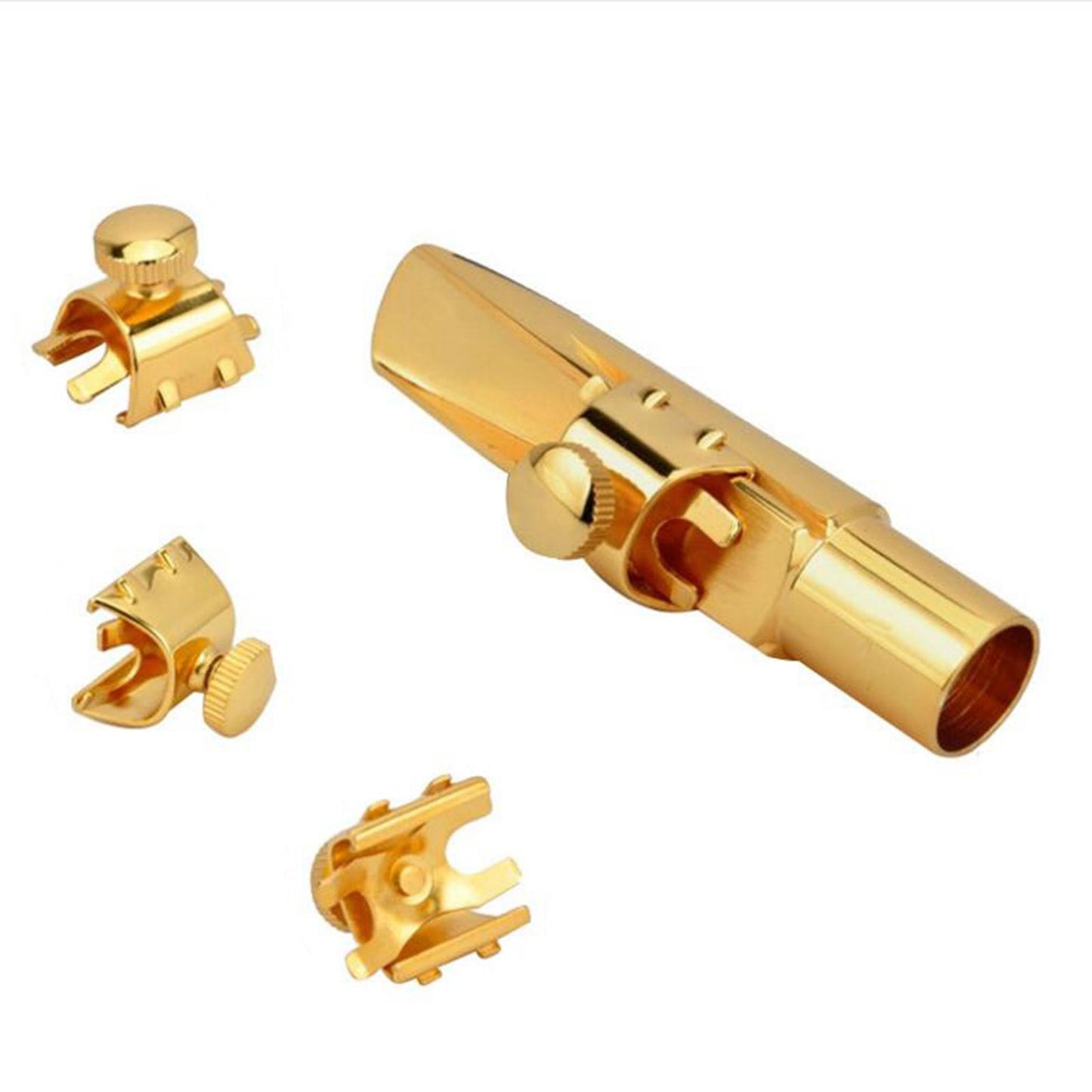 Alto Saxophone Mouthpiece with Ligature and Cap for Beginners Golden  Size 8