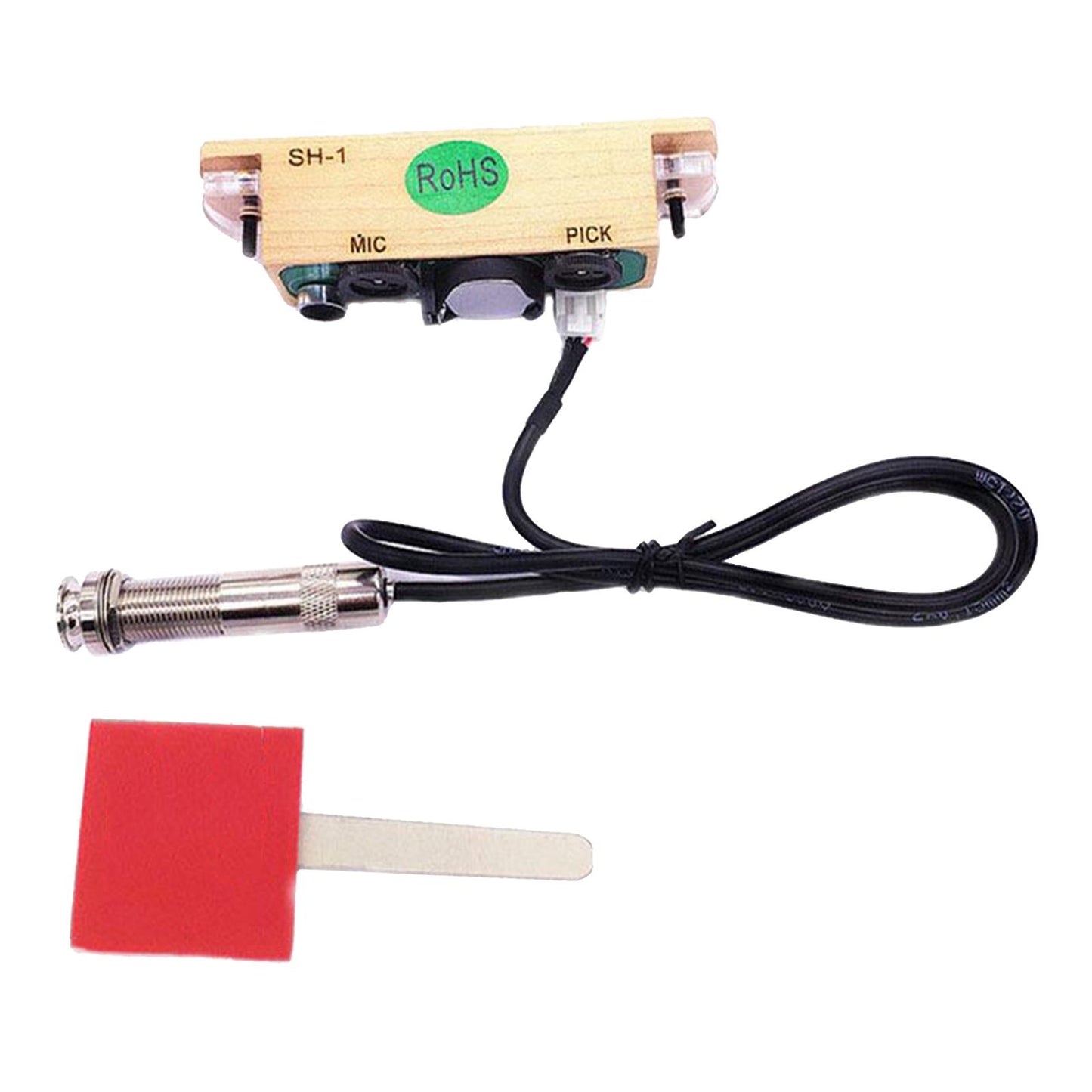 1pc Acoustic Guitar Piezo Pickup Punch-free EQ for Classical Folk Guitar