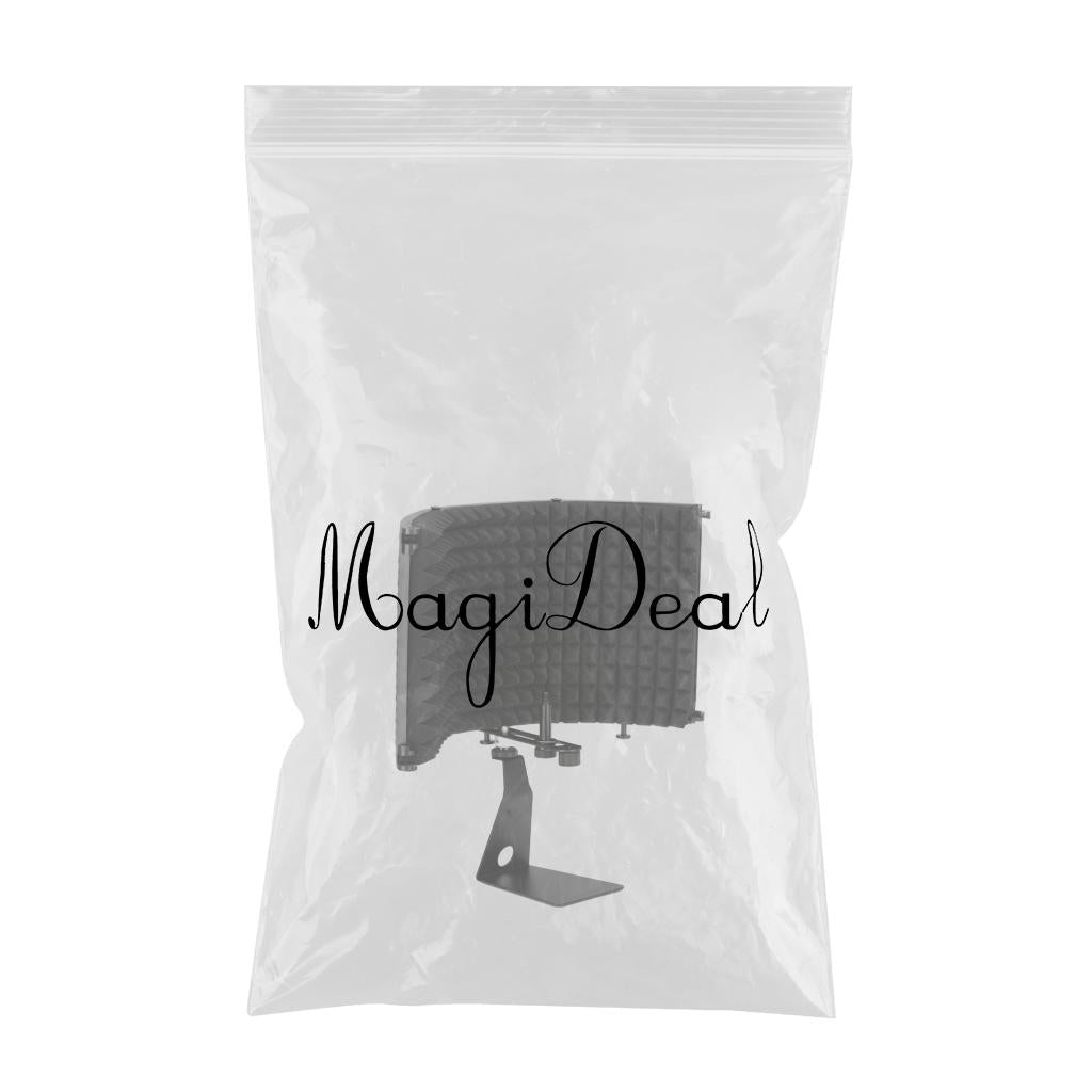 Microphone Isolation Shield with Stand Studio Sound Absorbing Foam Reflector