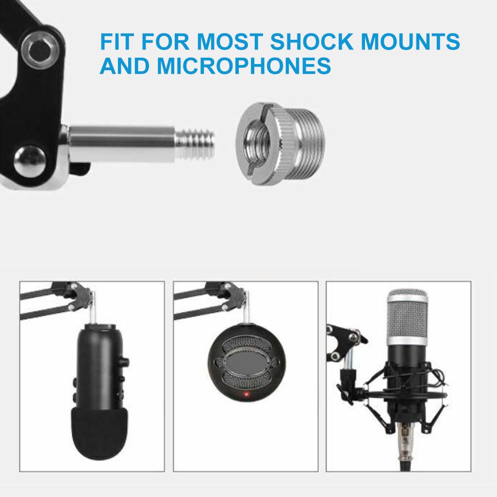 Table Clamp Microphone Suspension Scissor Boom Bracket Stand with Pop Filter
