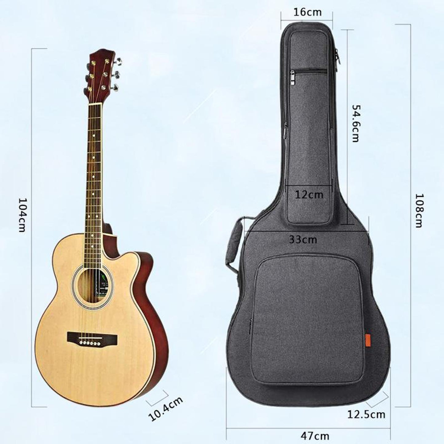 41 inch Electric Guitar Bag Waterproof Dustproof Soft Case for Home Storage