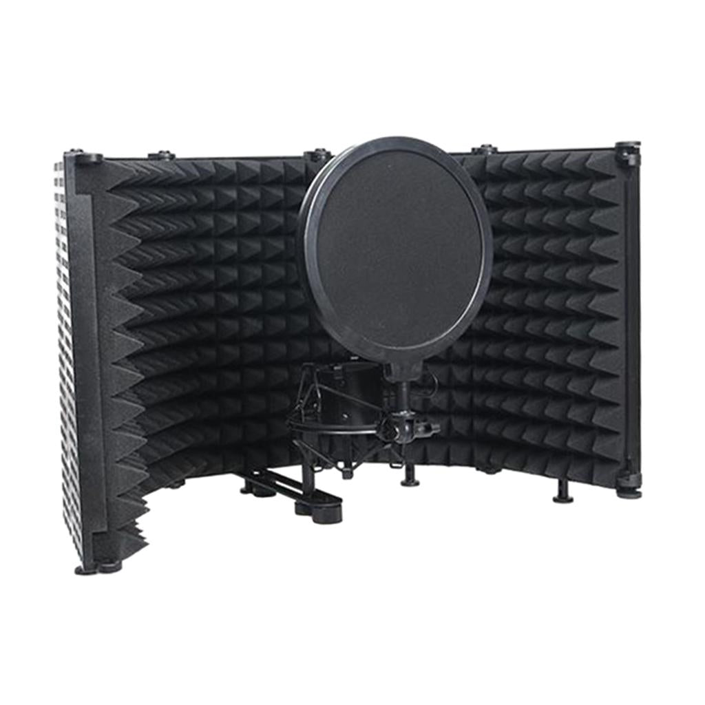 Microphone Shield Isolation Anti-spray Net Shockproof Mount Vocal Booth