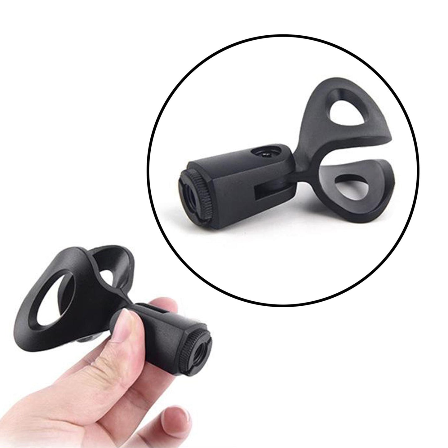 Microphone Clip Holder Flexible Clamp Clip Holder Mount Mic Stand Accessory with Hole