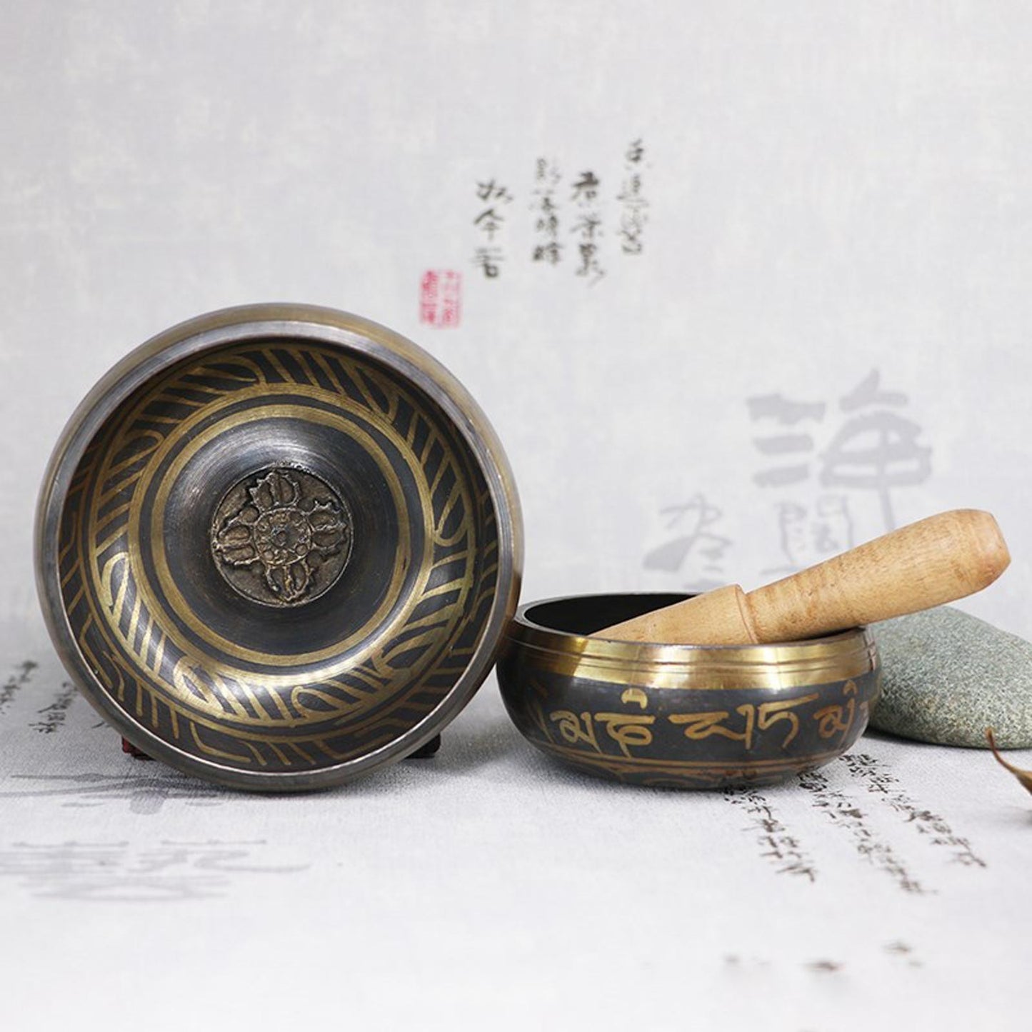 Tibetan Nepal Traditional Singing Bowl Yoga Meditation Bowl Pray 8cm