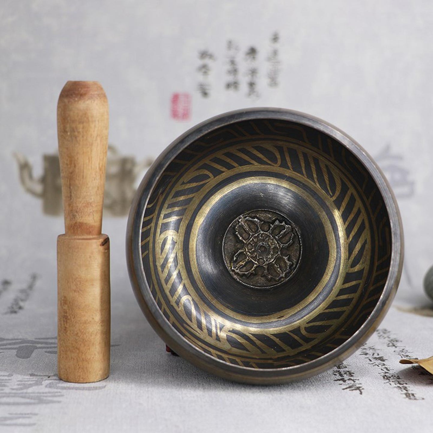 Tibetan Nepal Traditional Singing Bowl Yoga Meditation Bowl Pray 8cm