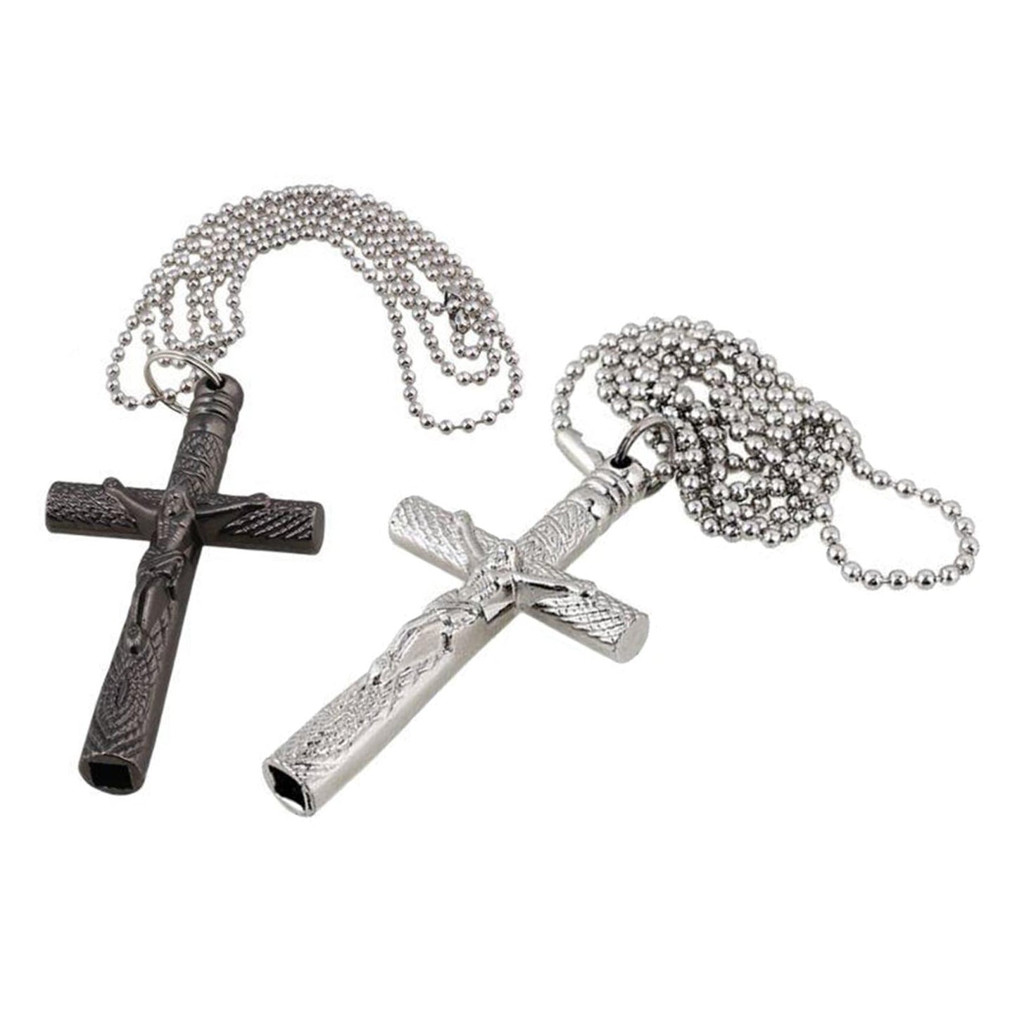 Drum Tuning Key Necklace,Drum Tuning Wrench,Cross Drum Key w/ Chain Necklace Silver