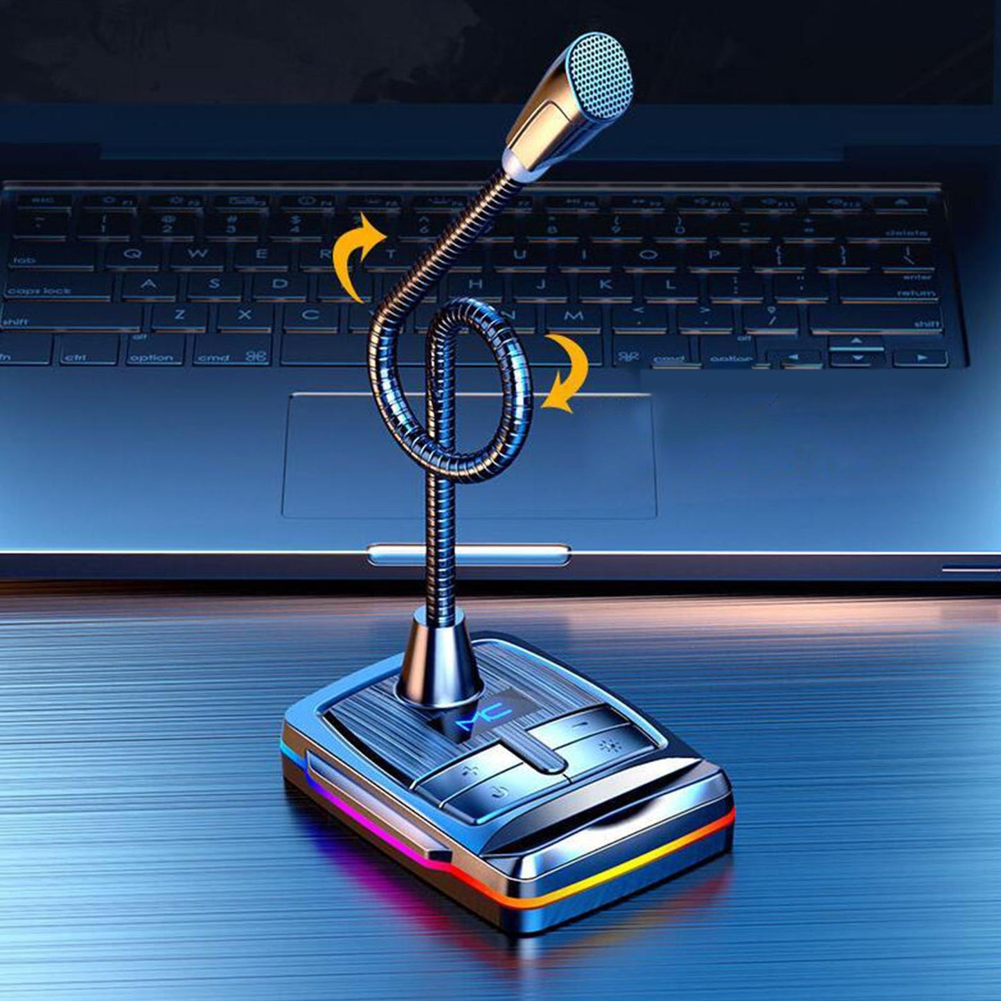 Desktop Stand Microphone Flexible Adjustable Gooseneck Style 4