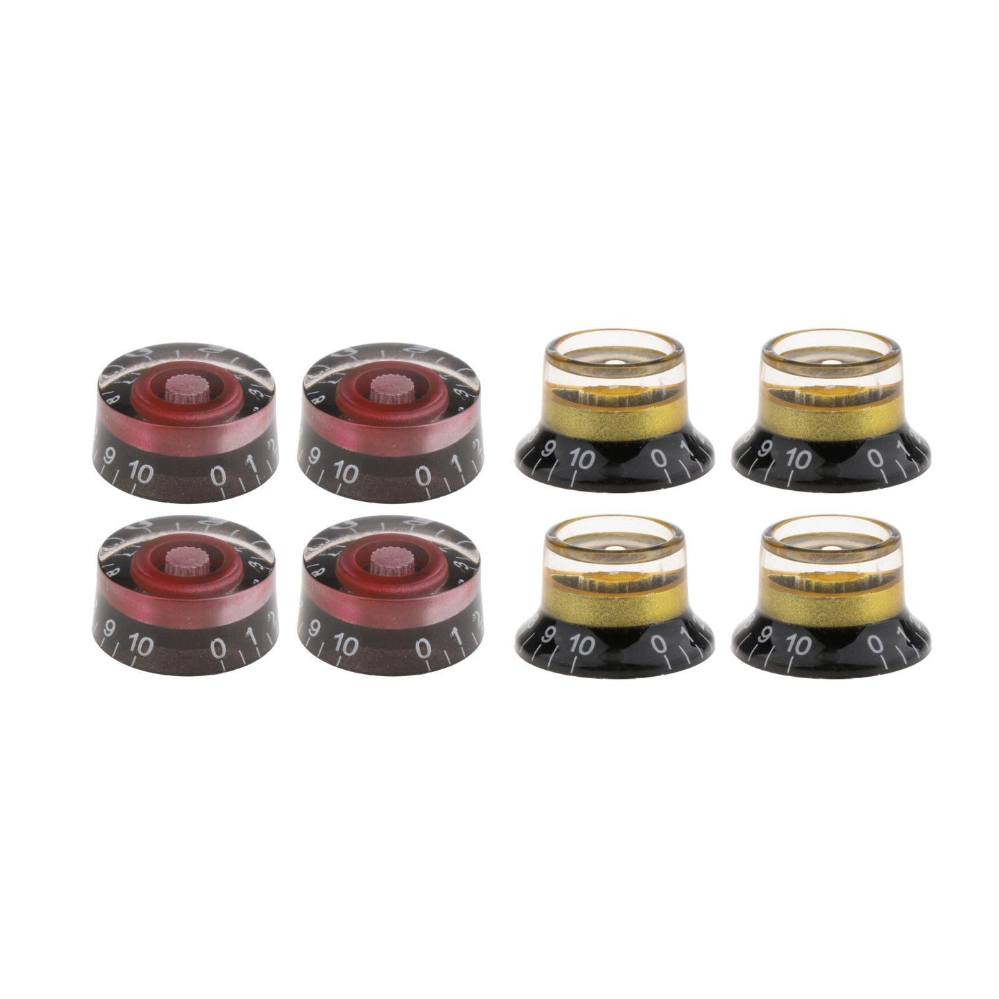 Guitar Tone and Volume Knobs and Number Top Hat for LP Old Broken Parts style 1