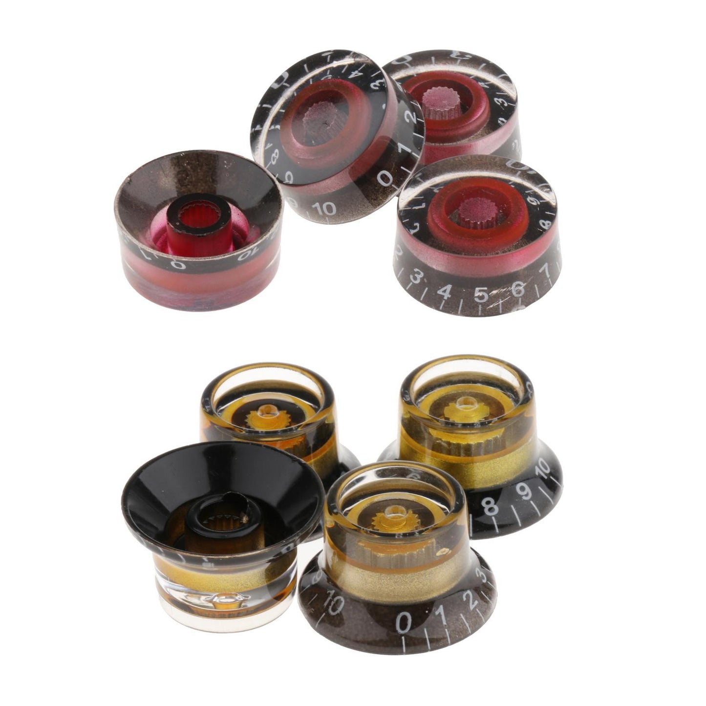 Guitar Tone and Volume Knobs and Number Top Hat for LP Old Broken Parts style 1
