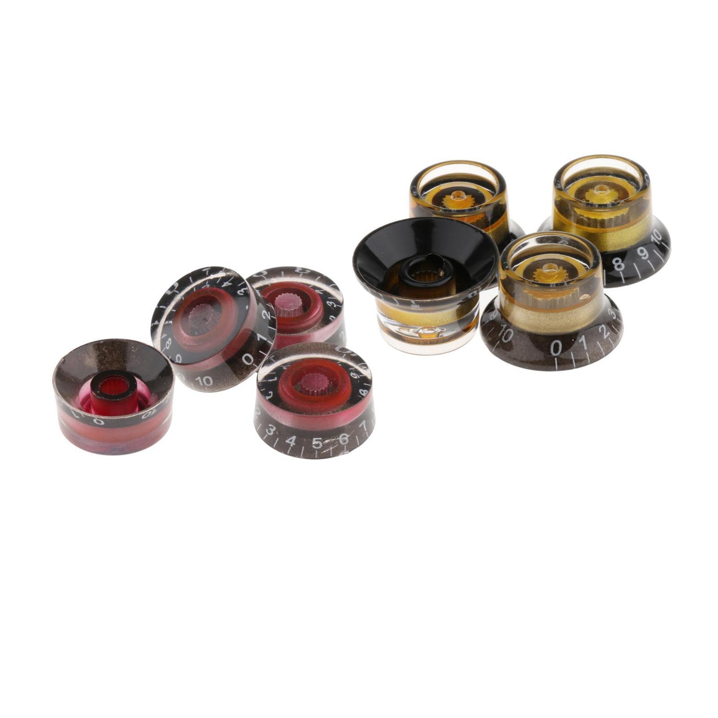 Guitar Tone and Volume Knobs and Number Top Hat for LP Old Broken Parts style 1