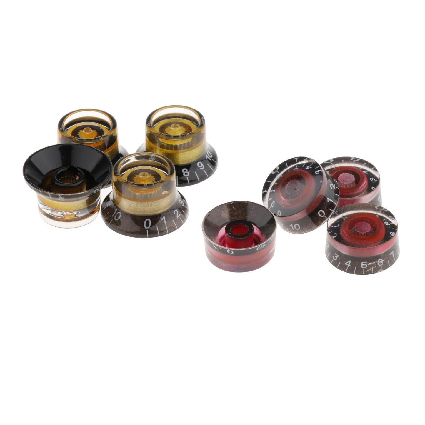 Guitar Tone and Volume Knobs and Number Top Hat for LP Old Broken Parts style 1