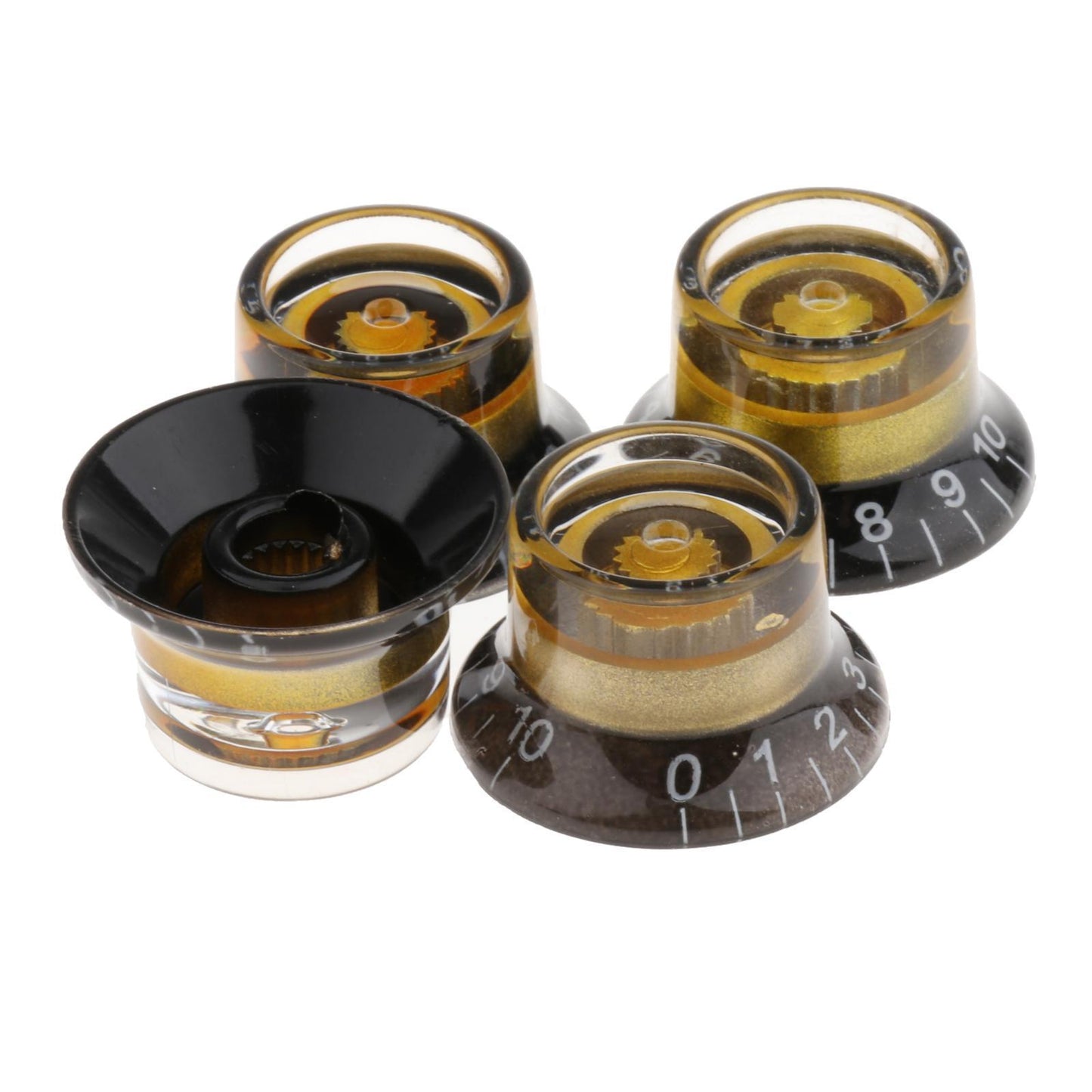 Guitar Tone and Volume Knobs and Number Top Hat for LP Old Broken Parts style 2