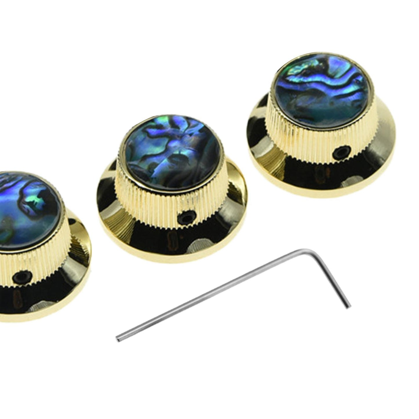 3pcs Guitar Control Knob Volume Knobs for Electric Guitar Instrument Golden