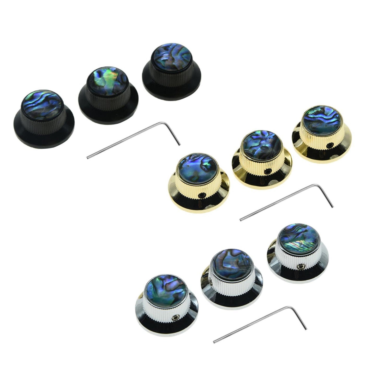 3pcs Guitar Control Knob Volume Knobs for Electric Guitar Instrument Golden