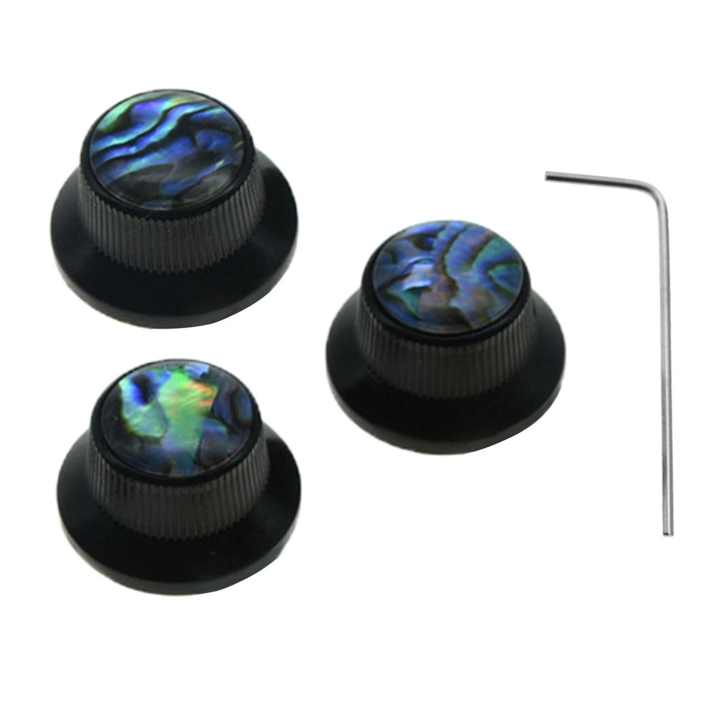 3pcs Guitar Control Knob Volume Knobs for Electric Guitar Instrument Black