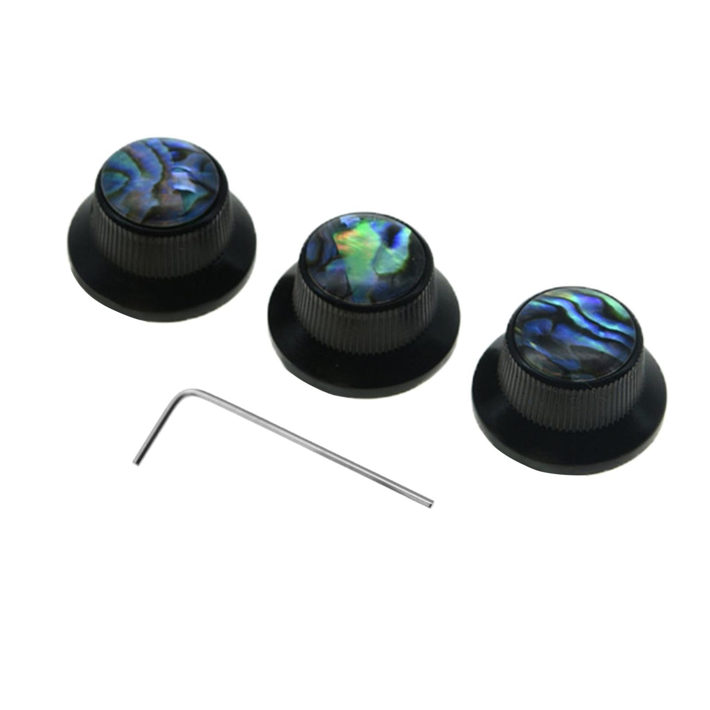 3pcs Guitar Control Knob Volume Knobs for Electric Guitar Instrument Black