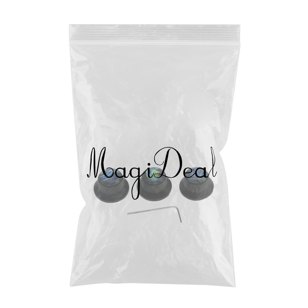 3pcs Guitar Control Knob Volume Knobs for Electric Guitar Instrument Black